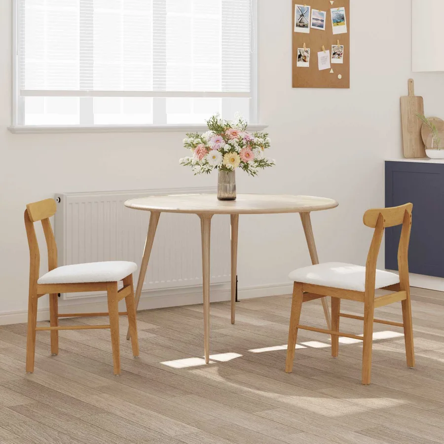 Chaise de salle à manger 2 pcs Naturel et clair - 3