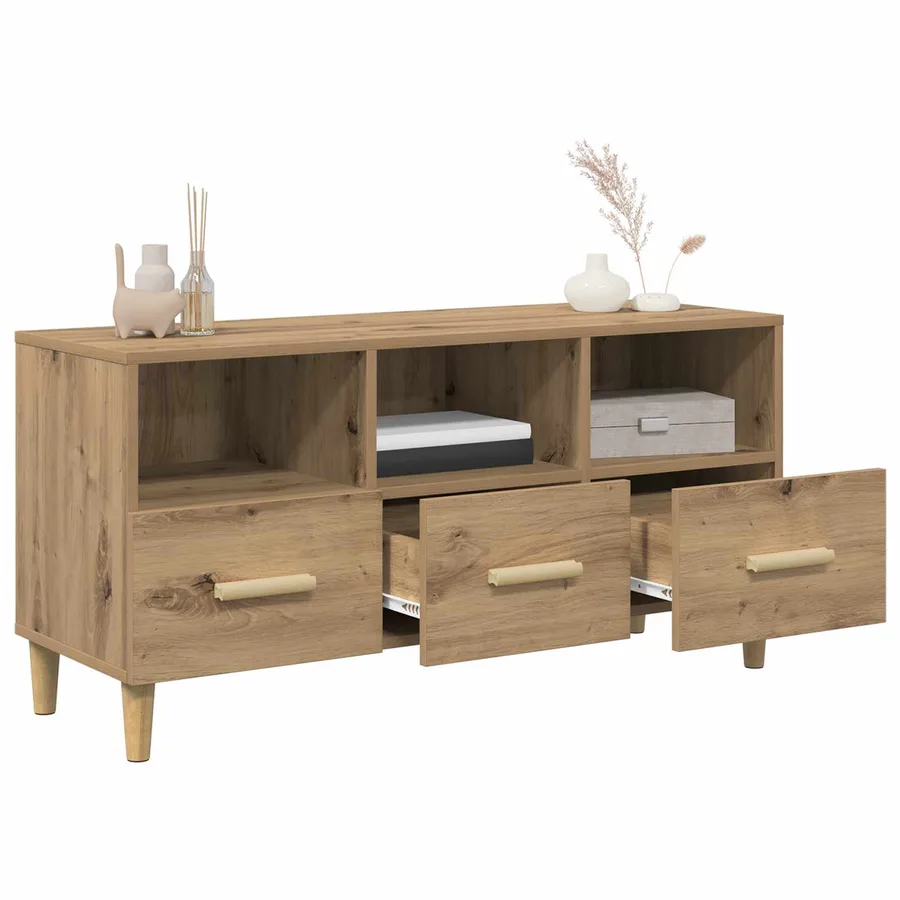 Meuble TV 102 x 36 x 50 cm Chêne artisan Bois d'ingénierie - 4