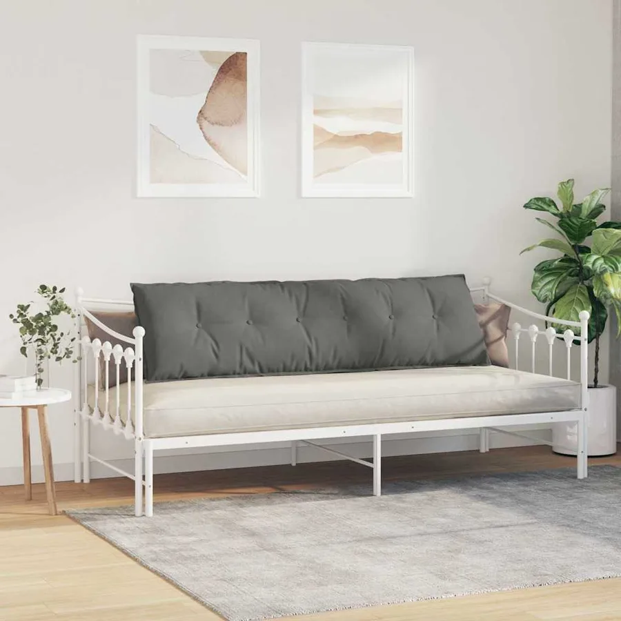 Coussin de Dos Gris foncé 180 x 50 cm Tissu en microfibre - 4