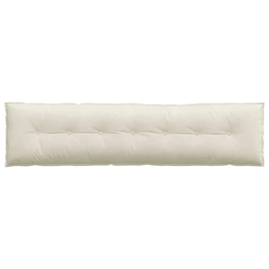 Coussin de Dos Crème 200 x 50 cm Tissu en velours côtelé - 6