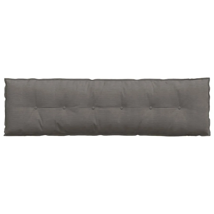 Coussin de Dos Gris clair 180 x 50 cm Tissu en velours côtelé - 6