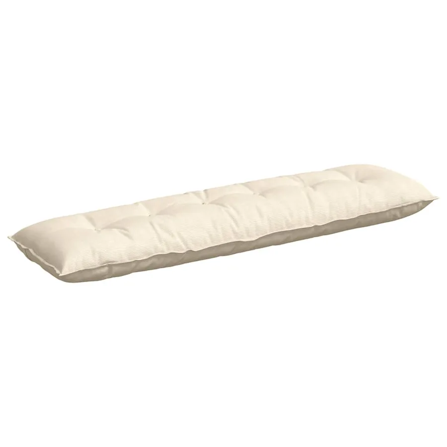 Coussin de Dos Crème 180 x 50 cm Tissu en velours côtelé - 2