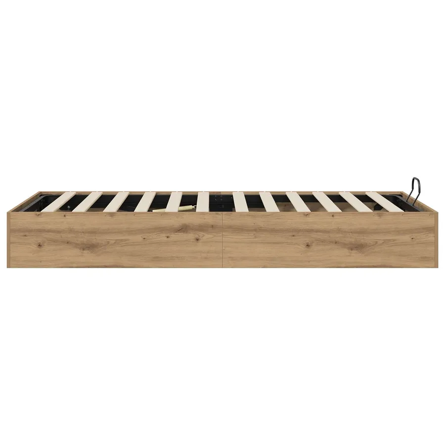 Cadre de lit ottoman avec stockage Chêne Artisanal 100 x 200 cm - 6