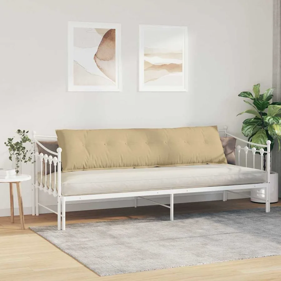 Coussin de Dos Vert gris 200 x 50 cm Tissu en velours côtelé - 4
