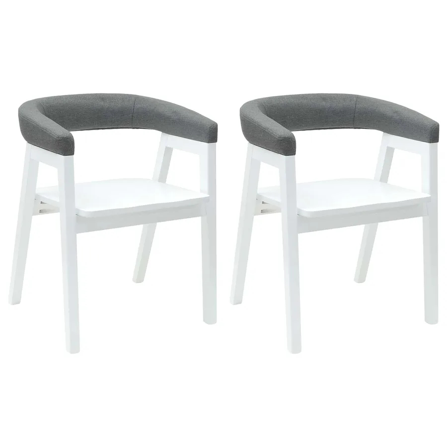 Chaises de salle à manger 2 pcs Blanc 54 x 57 x 73 cm - 2