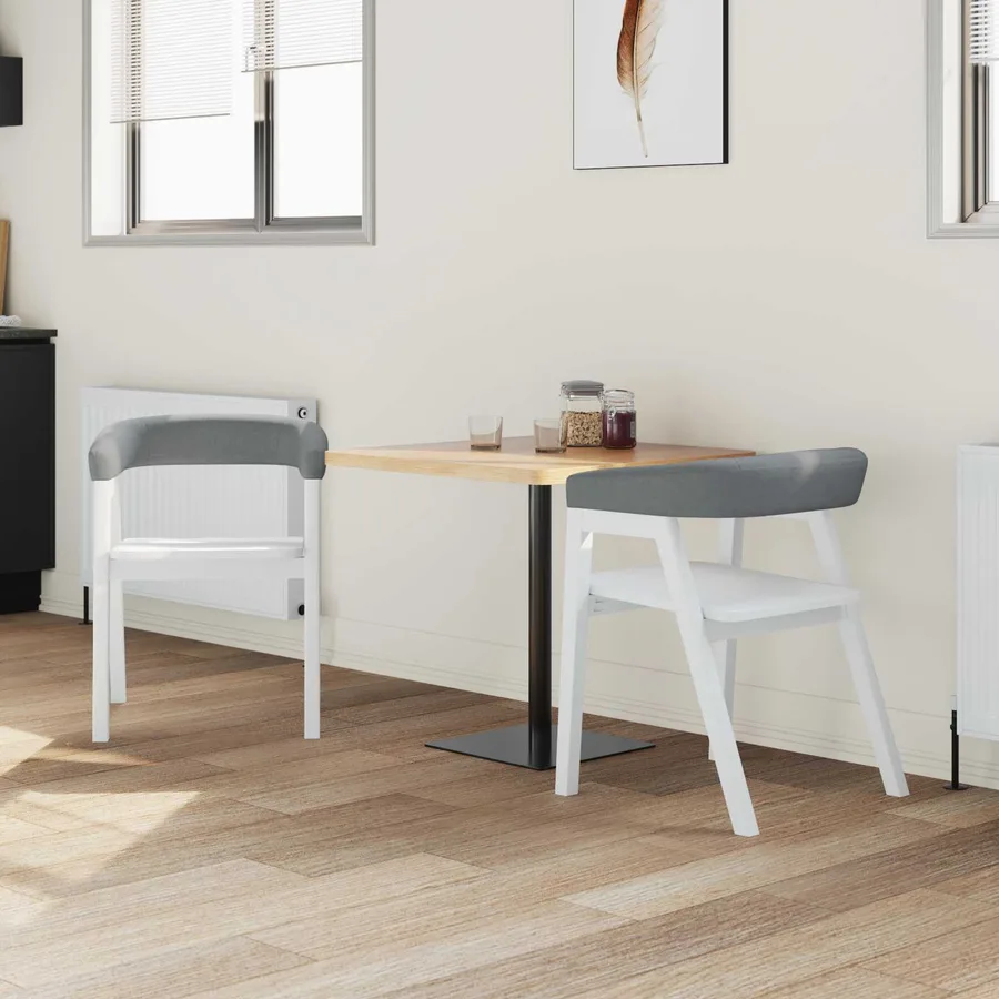 Chaises de salle à manger 2 pcs Blanc 54 x 57 x 73 cm - 3