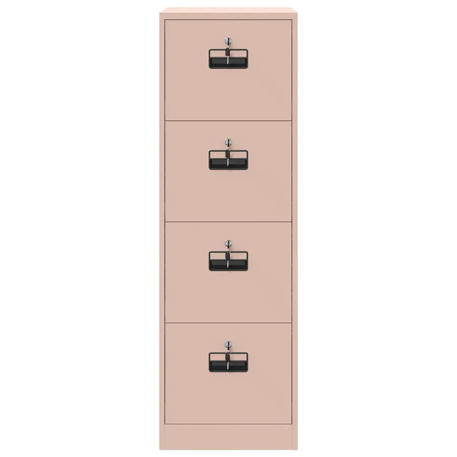 Cabinet de Dossier Rose 44 x 50 x 139 cm Acier Laminé à Froid - 7