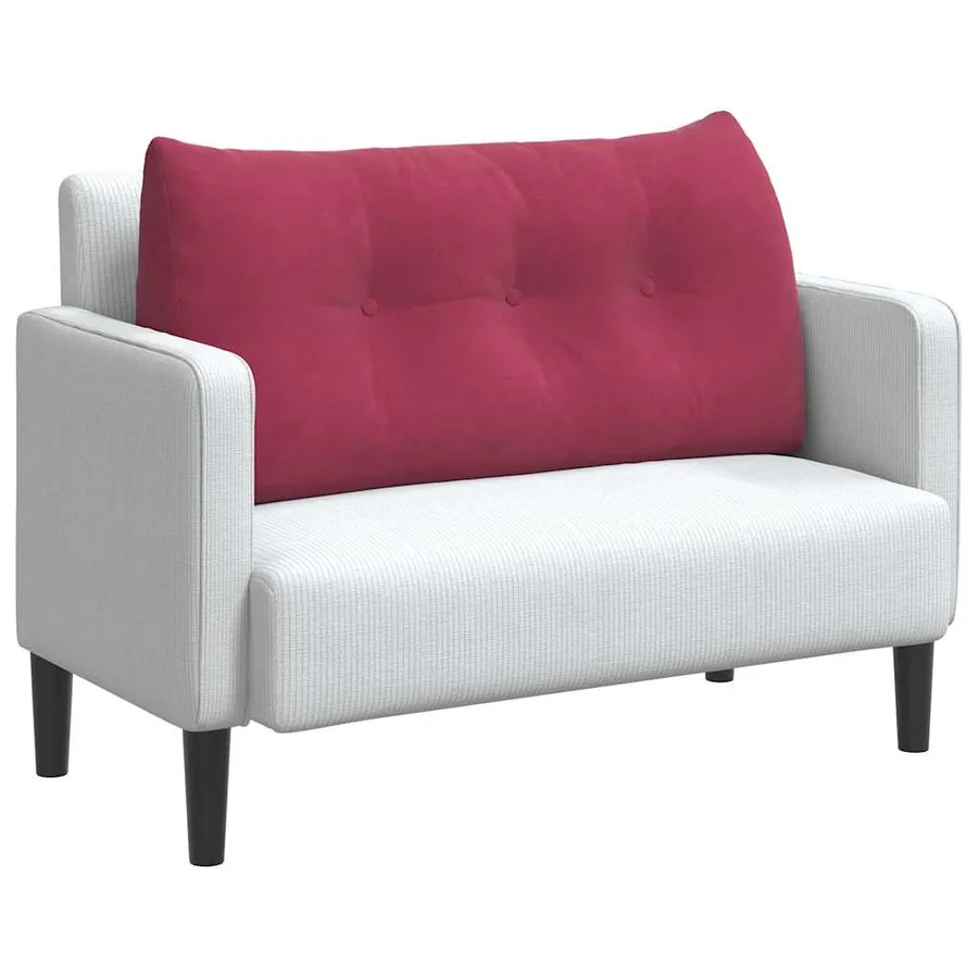 Coussin de Dos Bordeaux 100 x 24 x 50 cm Velours - 3