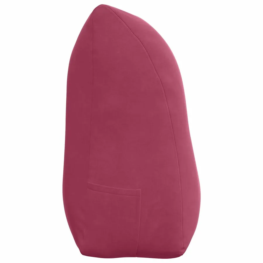 Coussin de Dos Bordeaux 100 x 24 x 50 cm Velours - 7