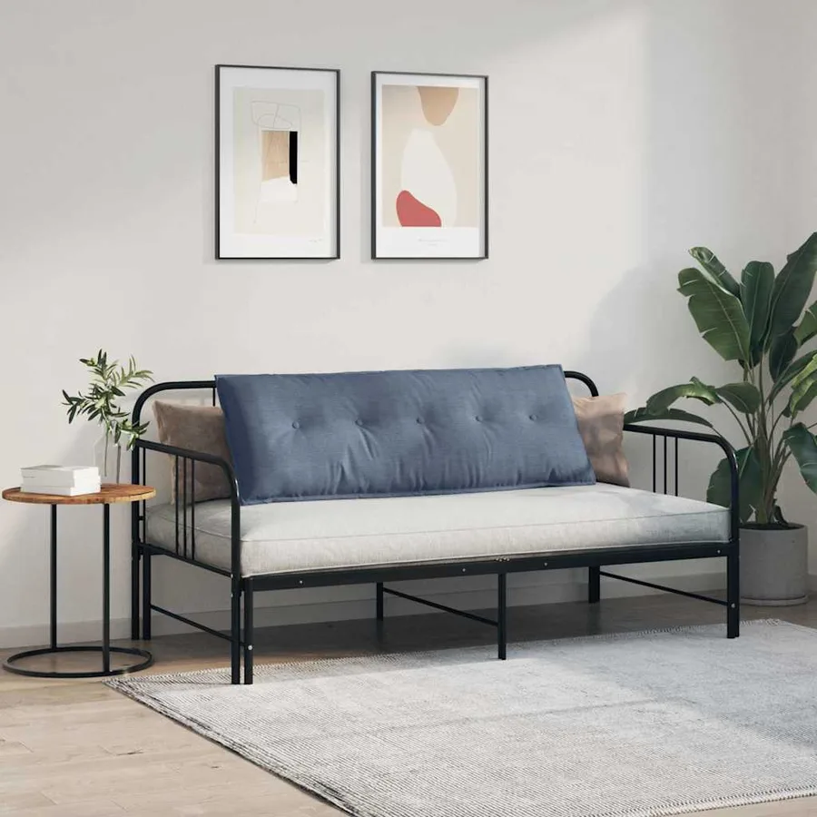Coussin de Dos Bleu 140 x 50 cm Tissu en velours côtelé - 4