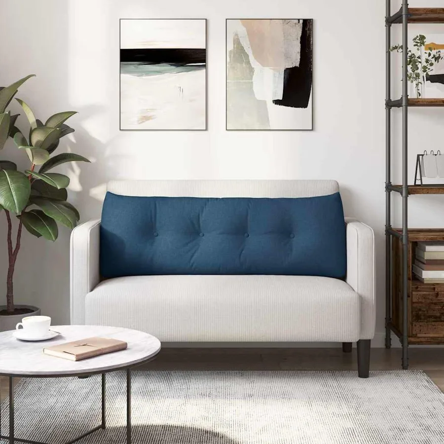 Coussin de Dos Bleu 140 x 24 x 50 cm tissu - 4