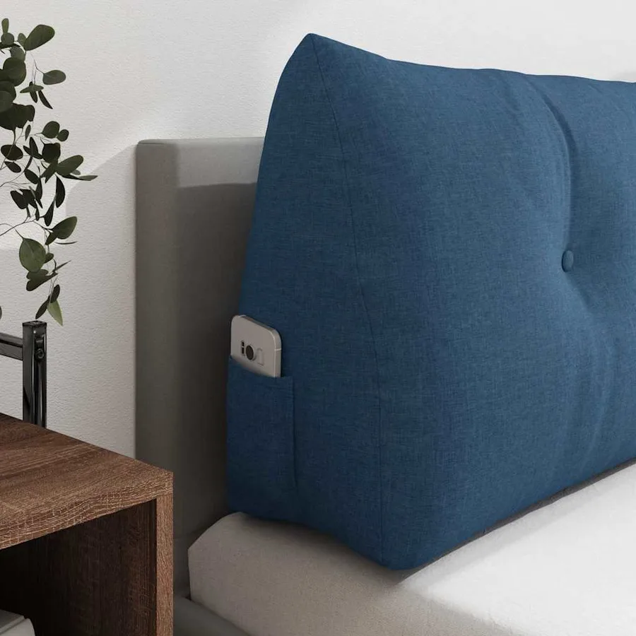 Coussin de Dos Bleu 140 x 24 x 50 cm tissu - 5