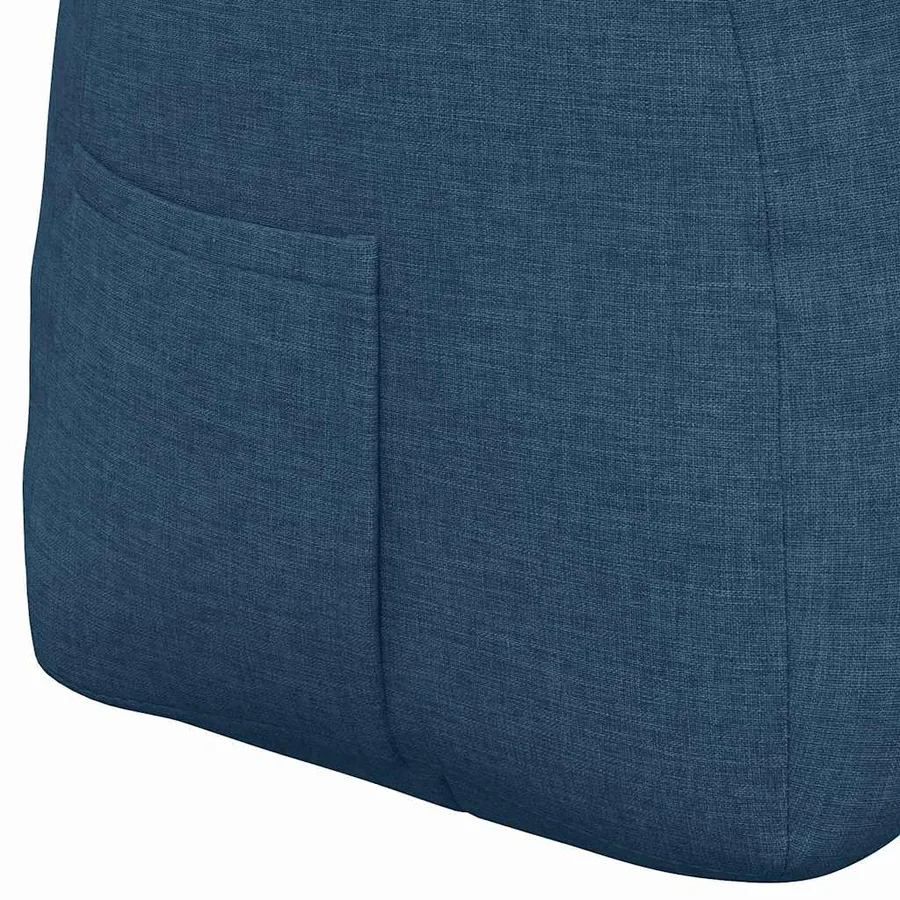 Coussin de Dos Bleu 140 x 24 x 50 cm tissu - 9