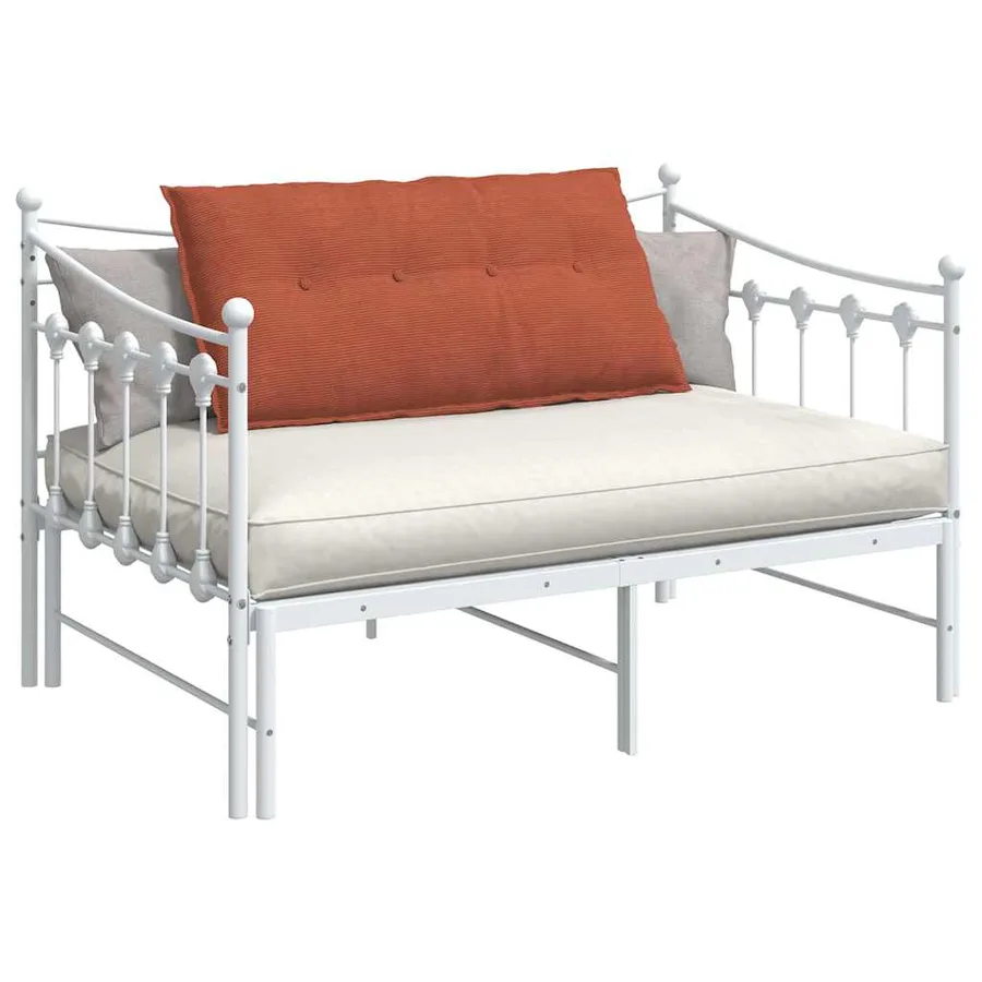 Coussin de Dos Rouge orange 100 x 50 cm Tissu en velours côtelé - 3