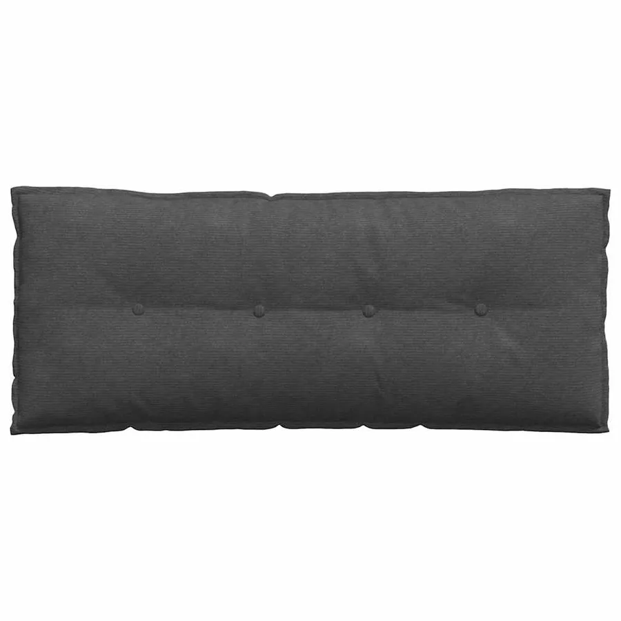 Coussin de Dos Gris foncé 120 x 50 cm Tissu en velours côtelé - 6