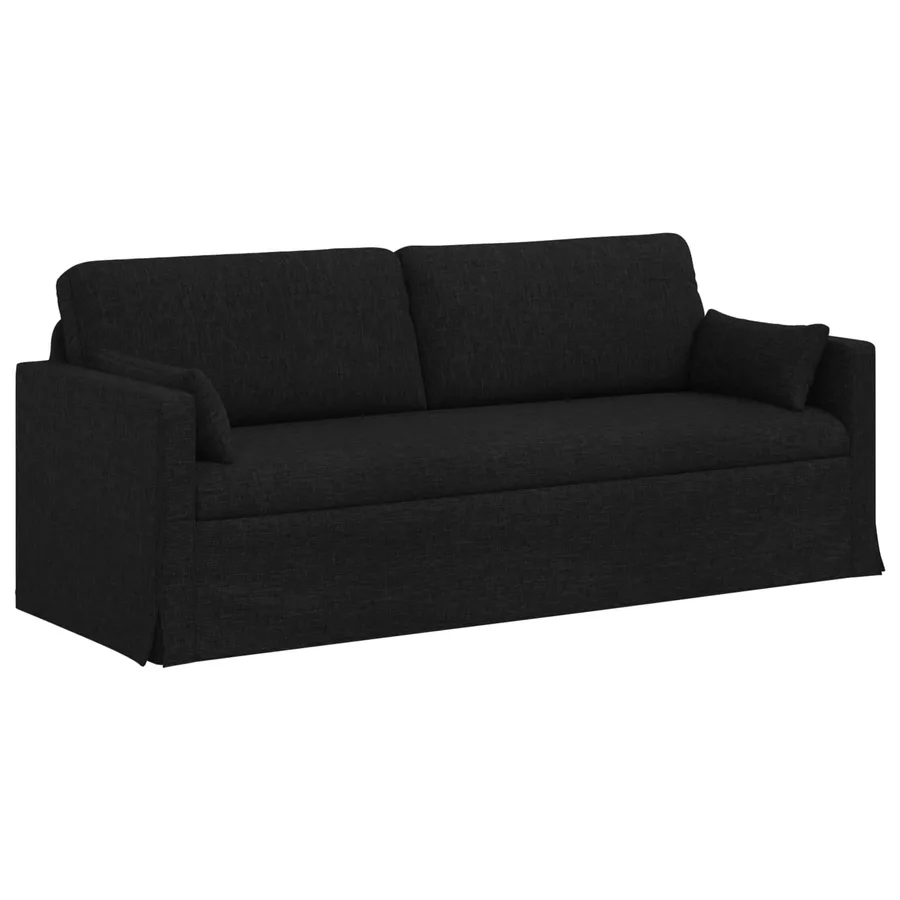 Canapé Noir 198 x 78 x 80 cm tissu - 2