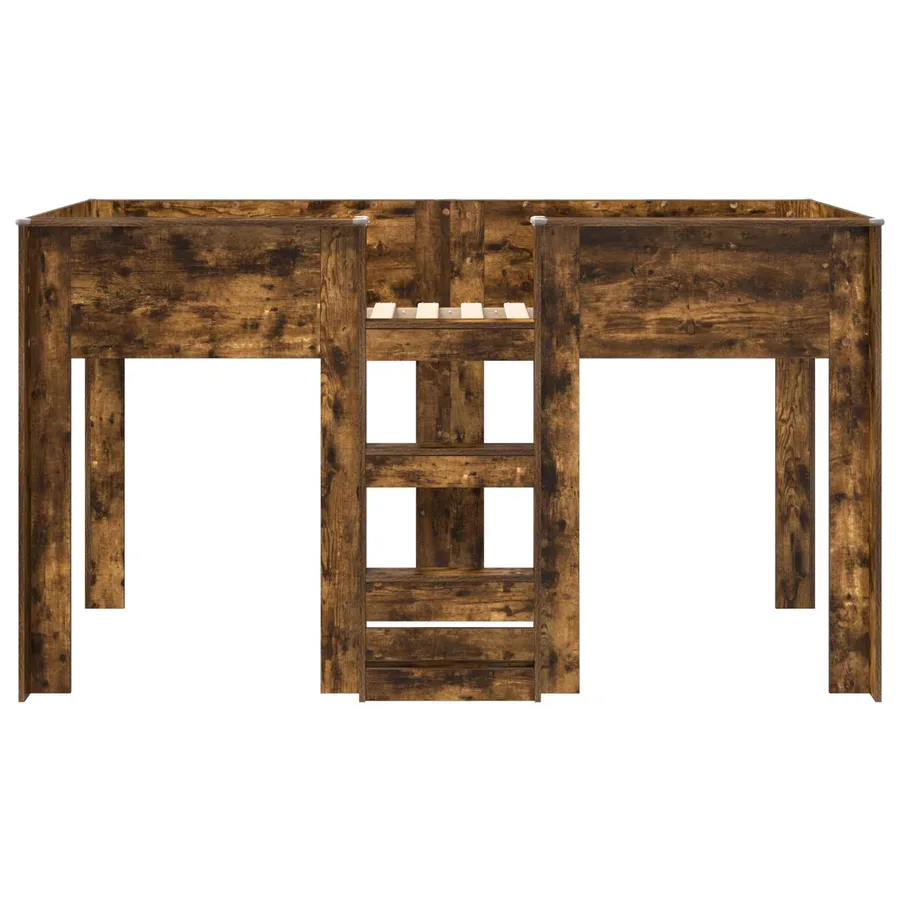 Lit Superposé pour Enfants avec stockage Chêne fumé 75 x 190 cm - 5