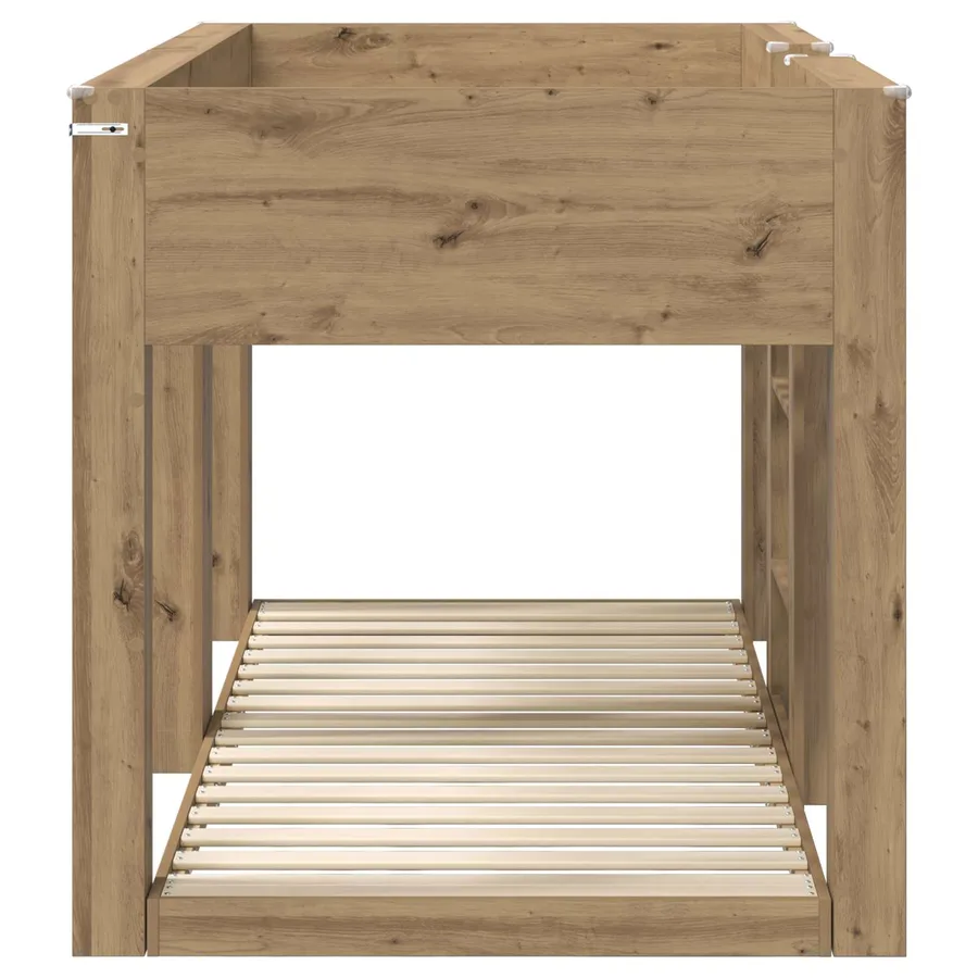 Lit Superposé pour Enfants Chêne artisanal 75 x 190 cm - 6