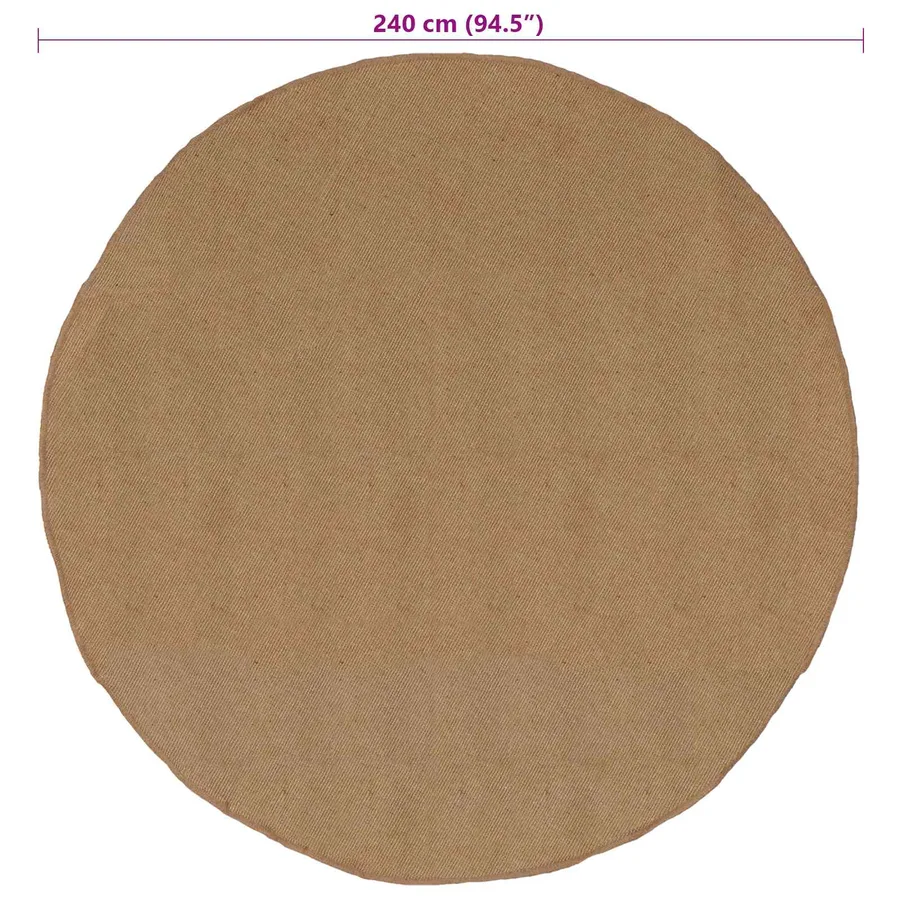 Tapis de surface Naturel Ø 240 cm Jute - 7
