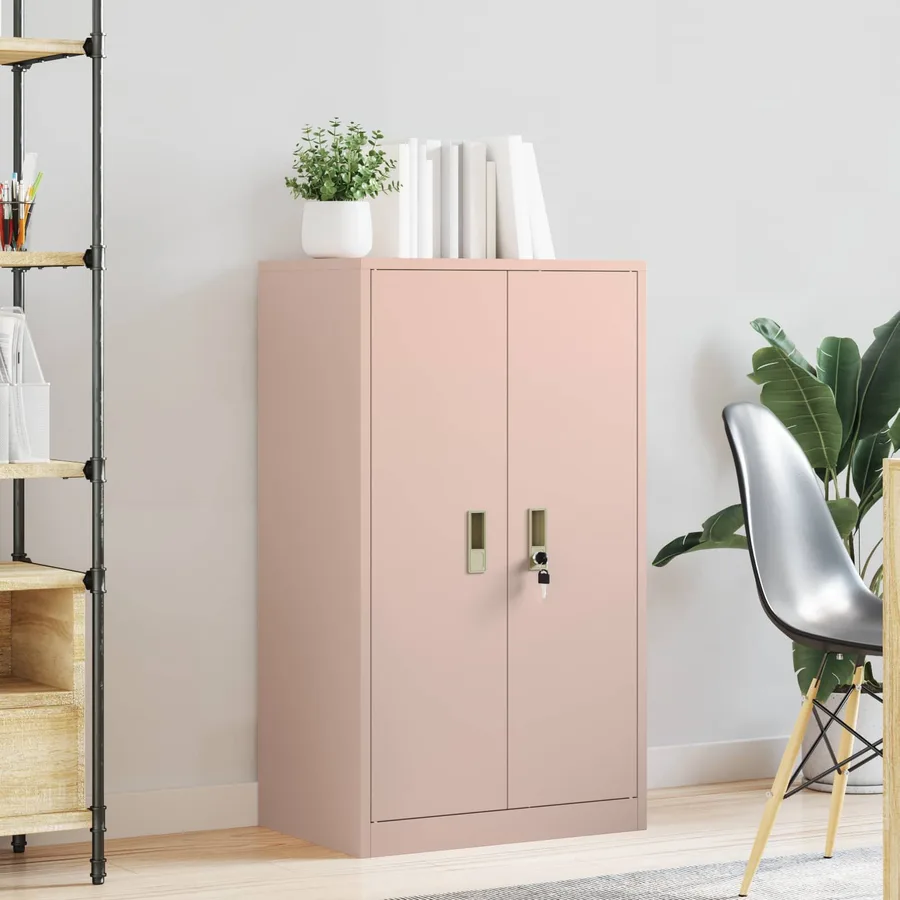 Armoire de rangement Rose 60 x 40 x 90 cm Acier - 4