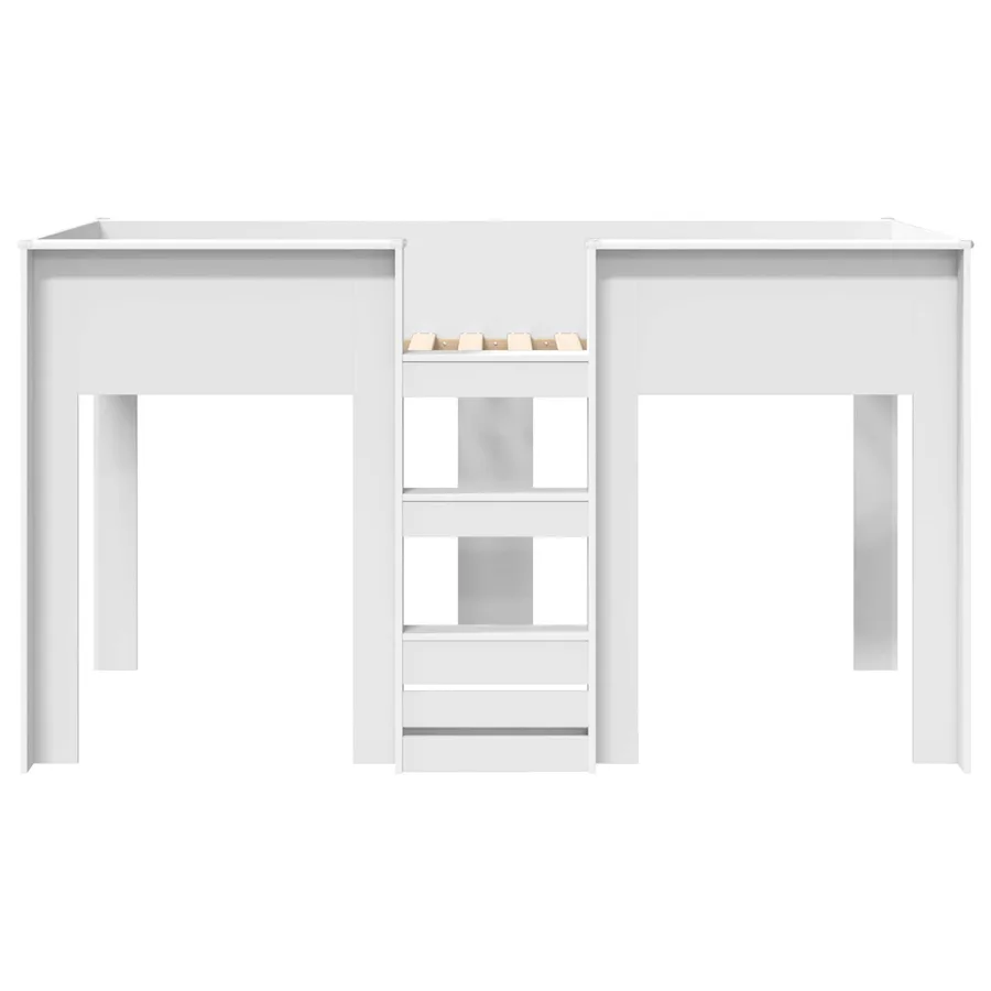 Lit Superposé pour Enfants Blanc 100 x 200 cm Bois d'ingénierie - 5
