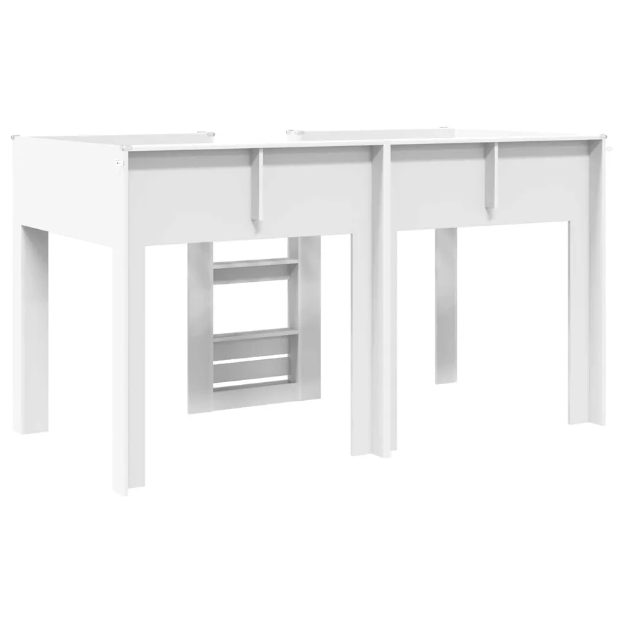 Lit Superposé pour Enfants Blanc 100 x 200 cm Bois d'ingénierie - 7