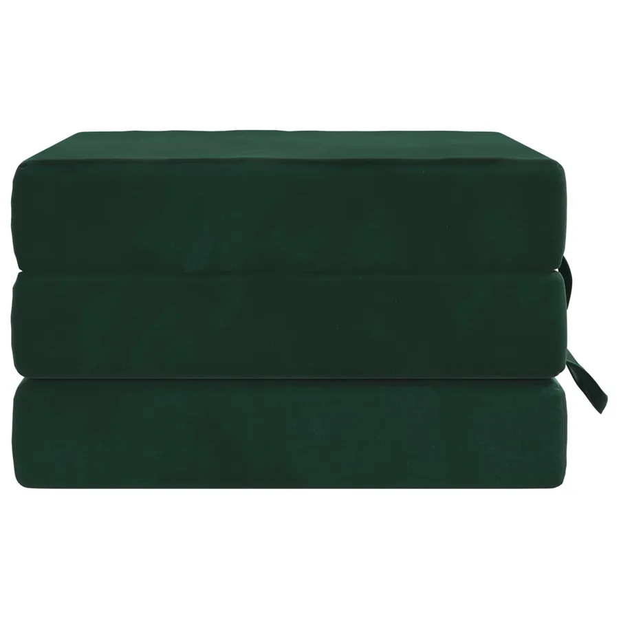 Canapé-lit pliable 90 x 63 x 45 cm Vert foncé - 4