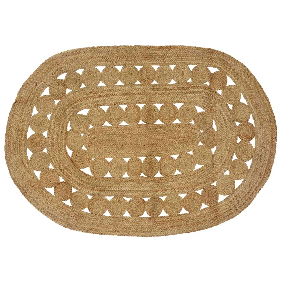 Tapis de surface Naturel 122 x 183 cm Jute