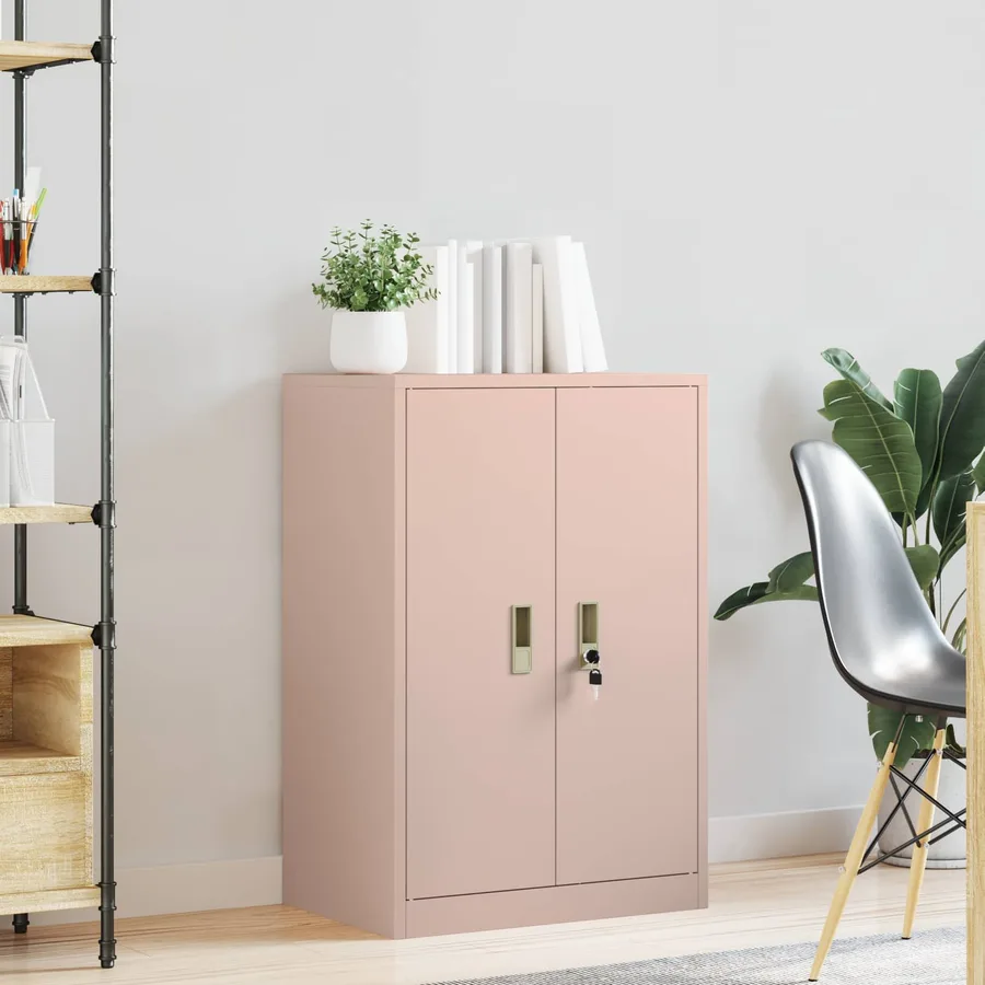 Armoire de rangement Rose 60 x 40 x 90 cm Acier - 4