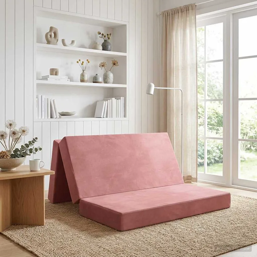 Canapé-lit pliable 140 x 67 x 45 cm Rose