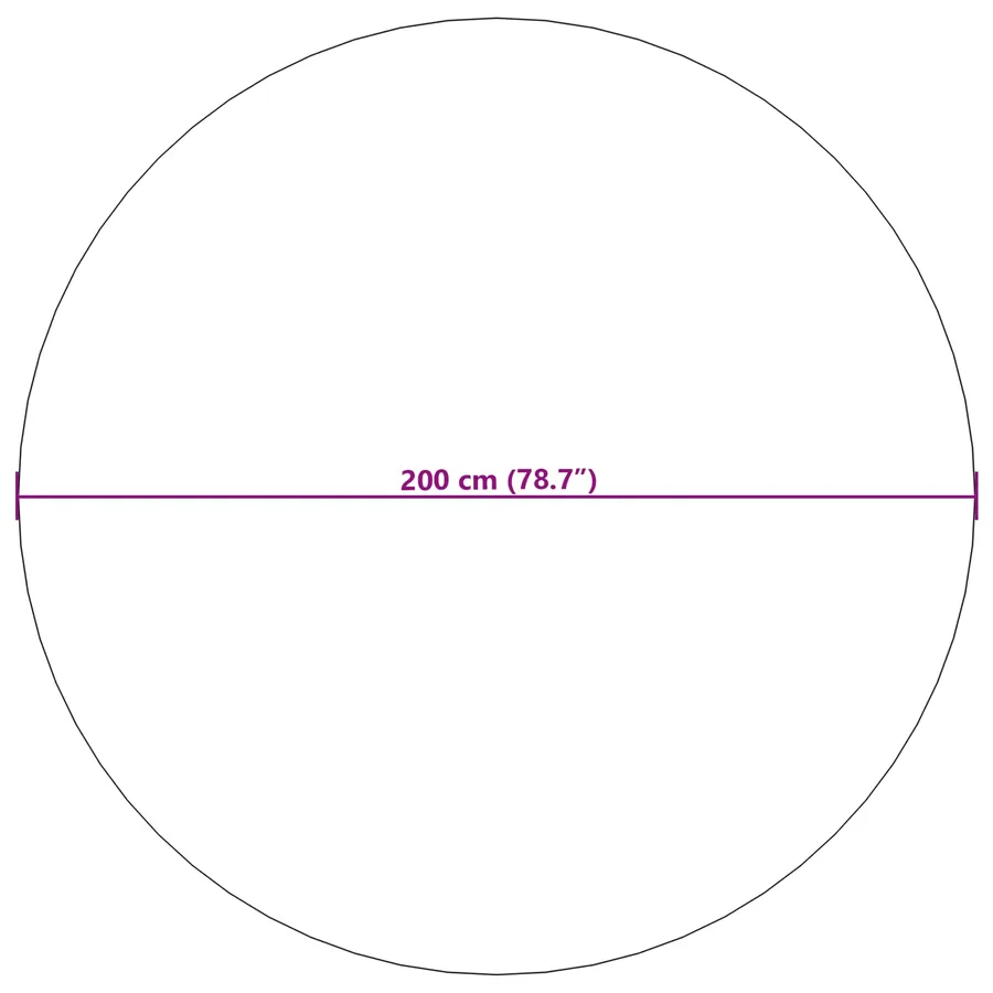 Tapis de surface Rond LUGO Crème et Taupe Ø 200 CM Polyester - 8