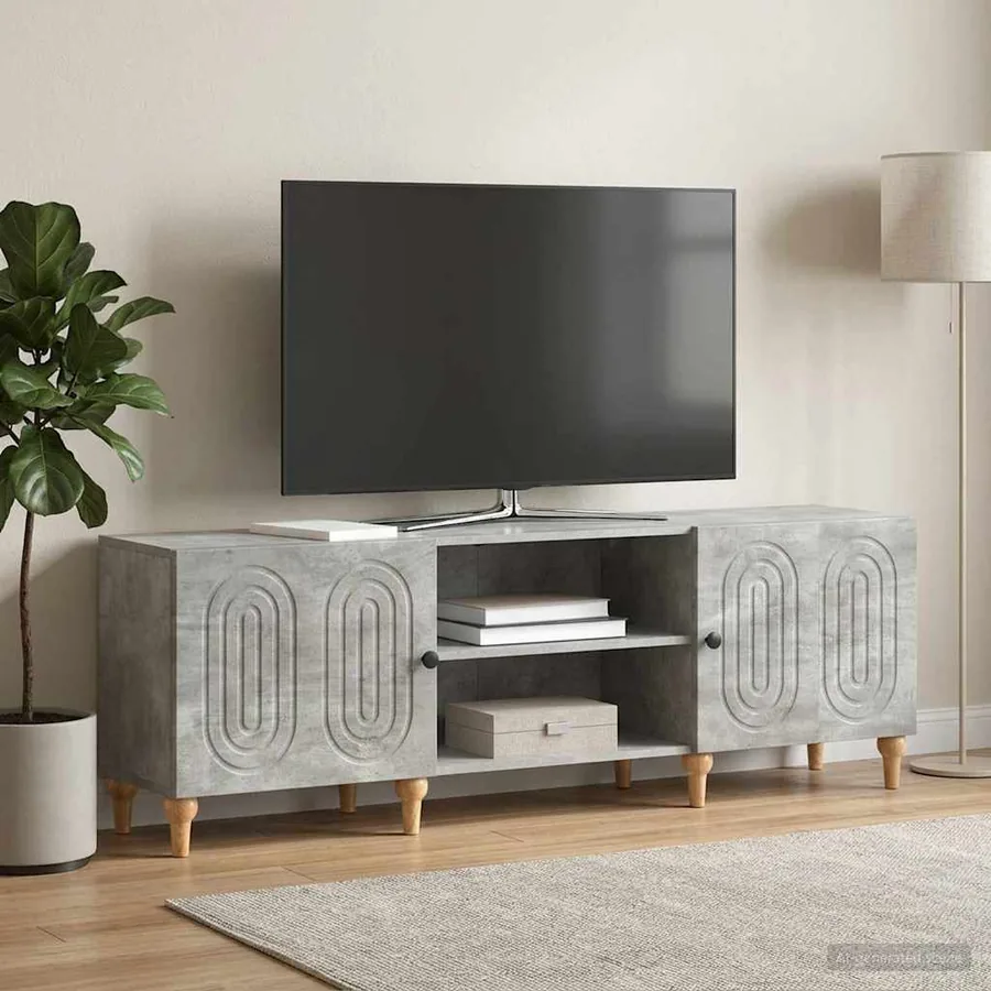 Meuble TV Gris béton 150 x 31 x 50 cm Bois d'ingénierie
