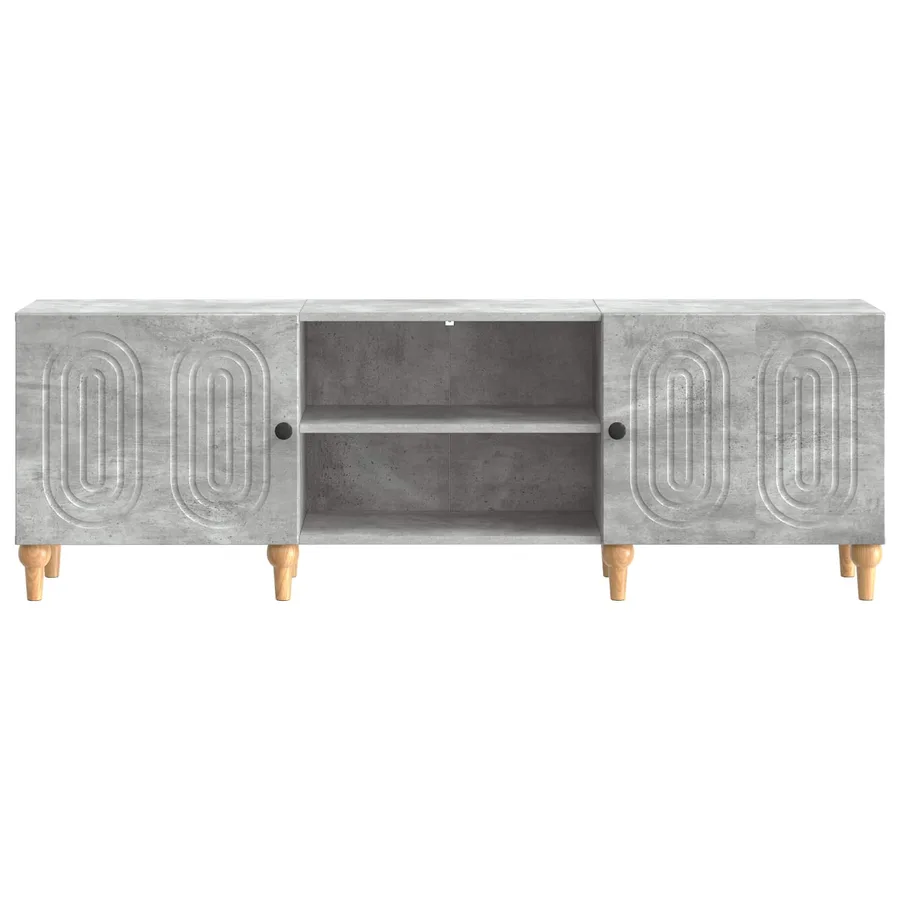 Meuble TV Gris béton 150 x 31 x 50 cm Bois d'ingénierie - 6