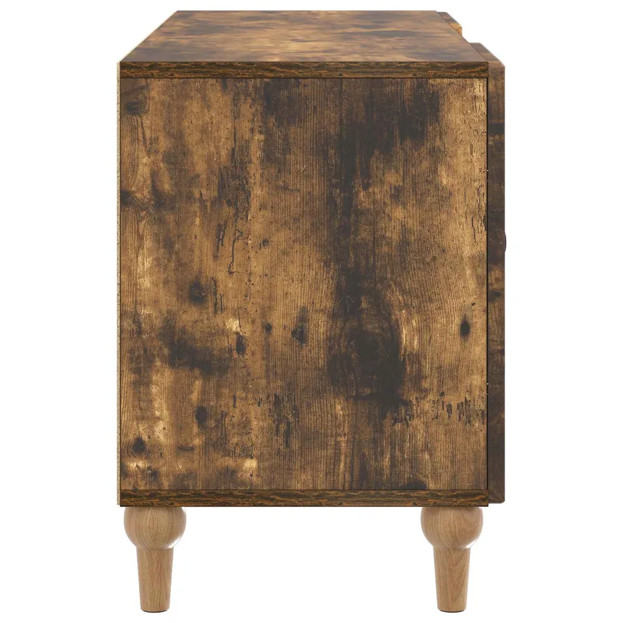 Meuble TV Chêne fumé 102 x 34,5 x 50 cm Bois d'ingénierie - 7