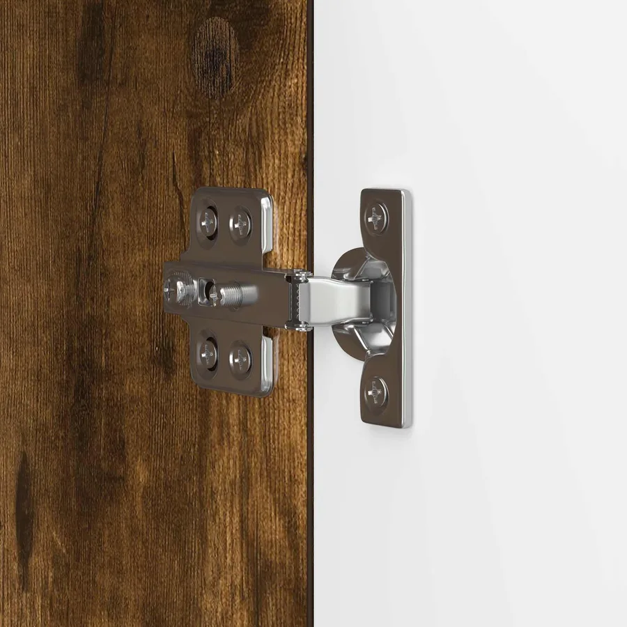 Meuble TV Chêne fumé 102 x 34,5 x 50 cm Bois d'ingénierie - 9