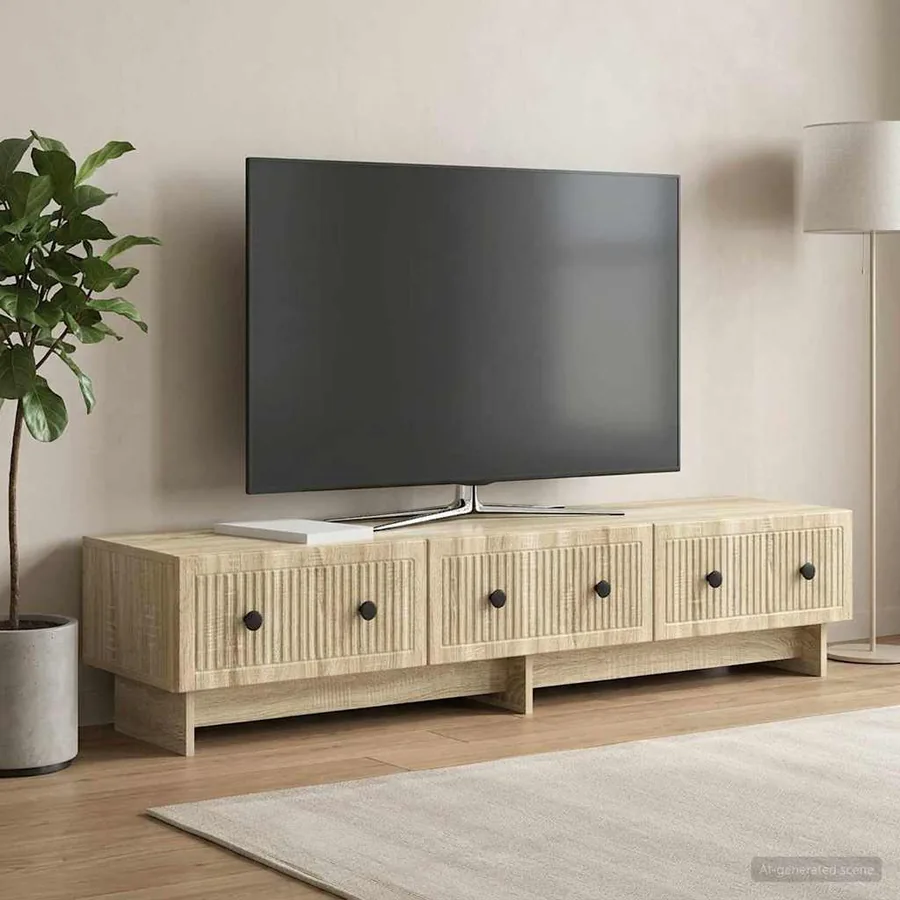 Meuble TV Chêne Sonoma 147 x 34,5 x 30 cm Bois d'ingénierie