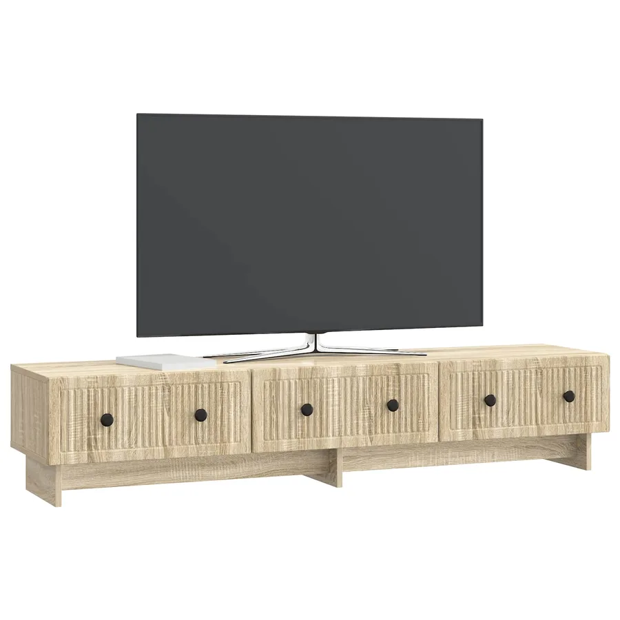 Meuble TV Chêne Sonoma 147 x 34,5 x 30 cm Bois d'ingénierie - 3
