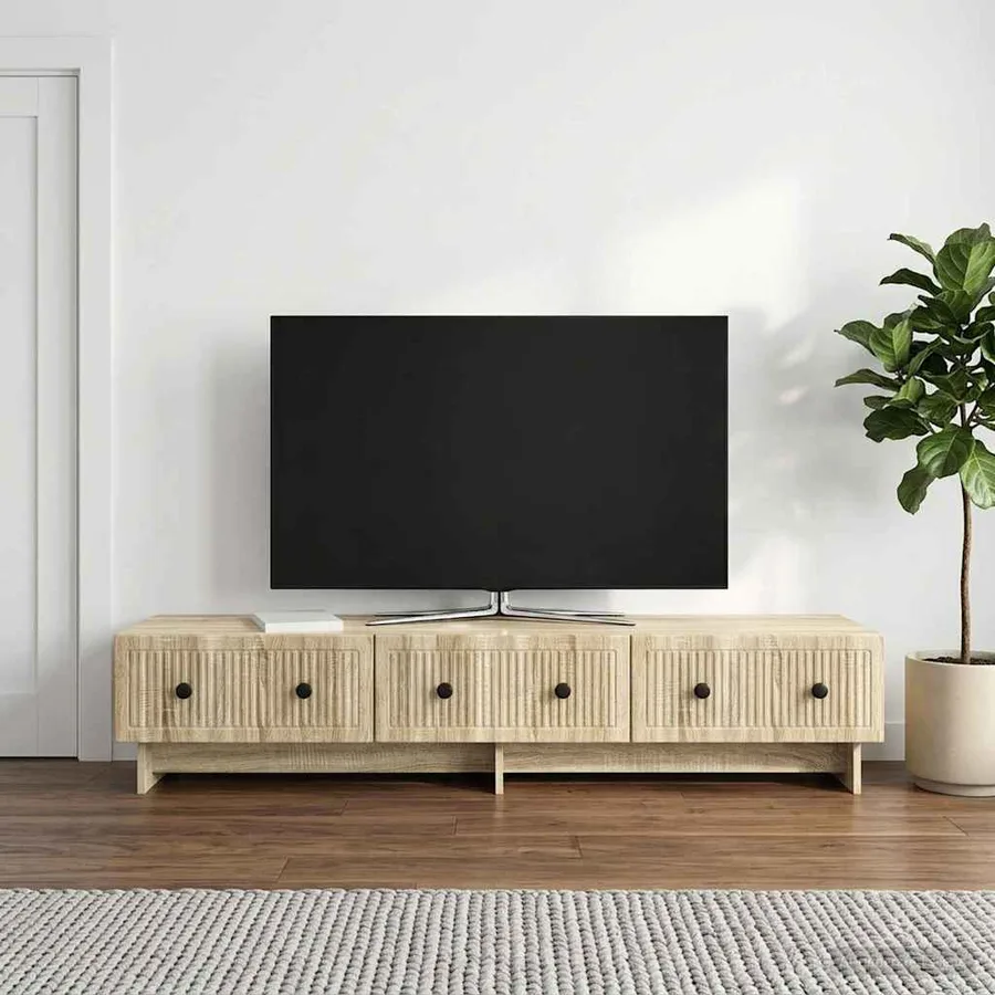 Meuble TV Chêne Sonoma 147 x 34,5 x 30 cm Bois d'ingénierie - 4