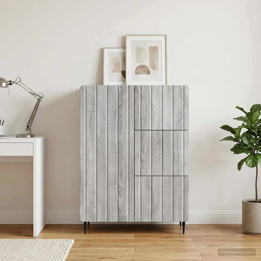 Buffet Sonoma gris 66 x 34,5 x 91,5 cm Bois d'ingénierie