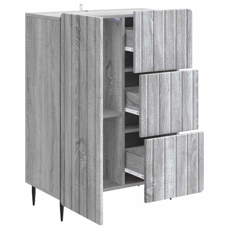 Buffet Sonoma gris 66 x 34,5 x 91,5 cm Bois d'ingénierie - 5