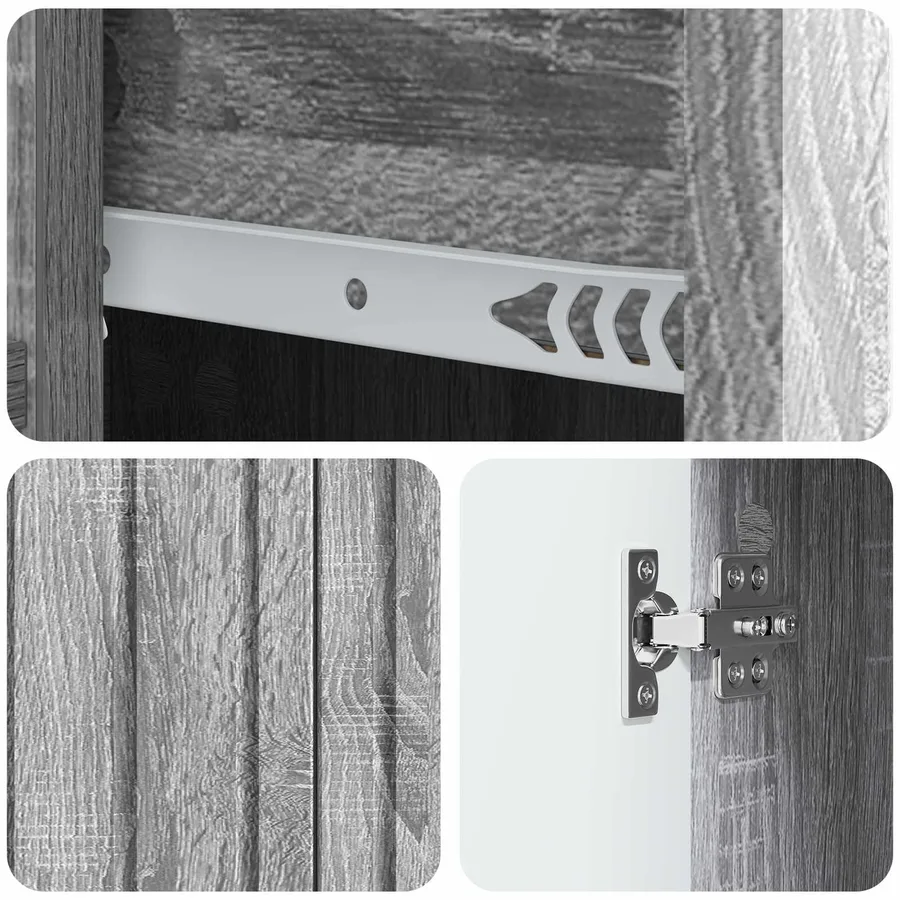 Buffet Sonoma gris 66 x 34,5 x 91,5 cm Bois d'ingénierie - 9