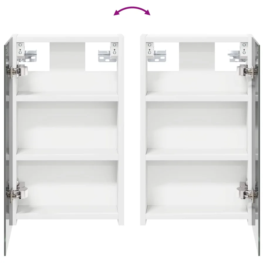 Armoire Miroir de Salle de Bain Blanc 30 x 10,5 x 50 cm - 10