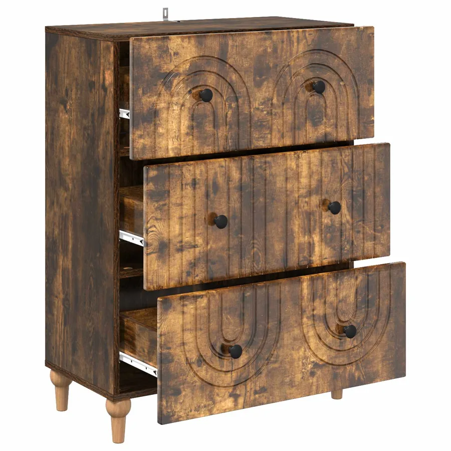 Armoire à tiroirs Chêne fumé 66 x 34,5 x 90 cm - 5