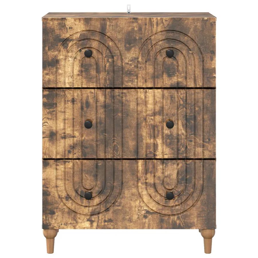 Armoire à tiroirs Chêne fumé 66 x 34,5 x 90 cm - 6