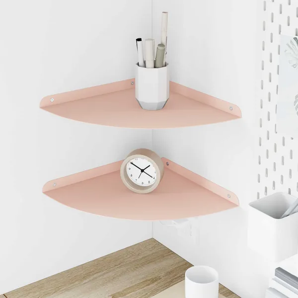 Étagère flottante avec étagère 2 pcs Rose 30 x 30 x 2 cm