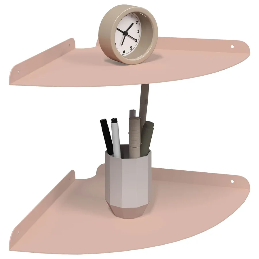 Étagère flottante avec étagère 2 pcs Rose 30 x 30 x 2 cm - 3