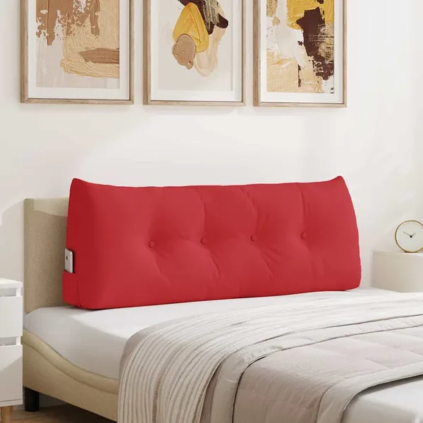 Coussin de Dos Rouge 120 x 24 x 50 cm tissu