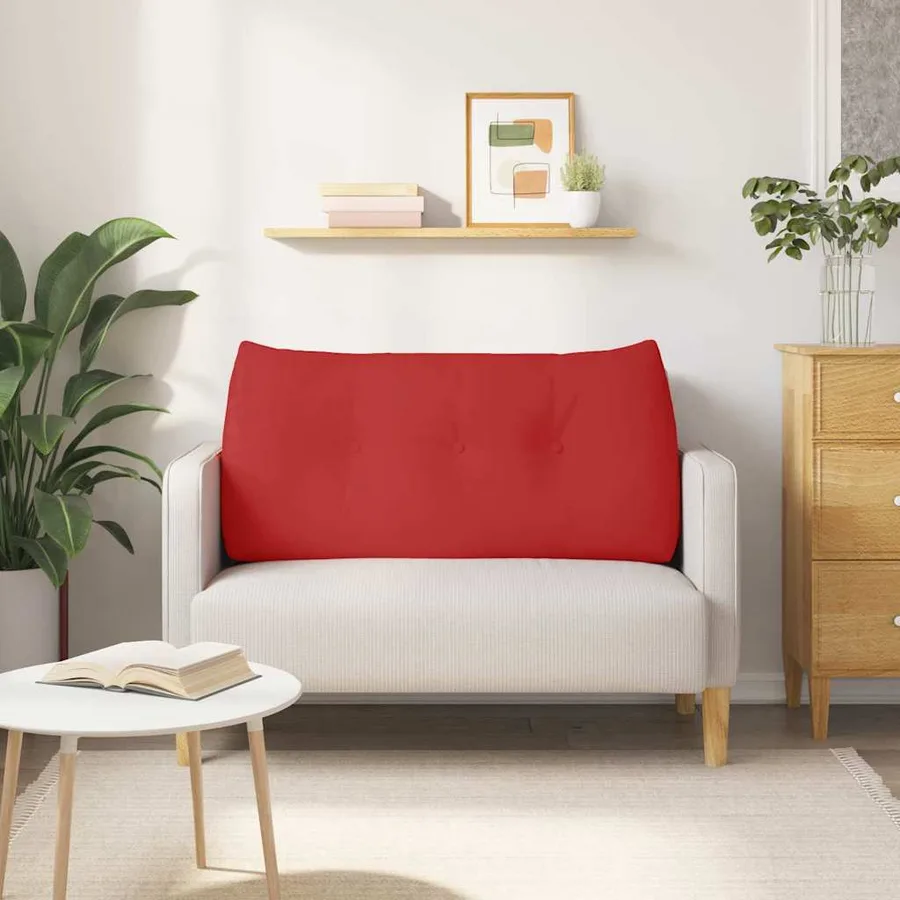 Coussin de Dos Rouge 120 x 24 x 50 cm tissu - 4