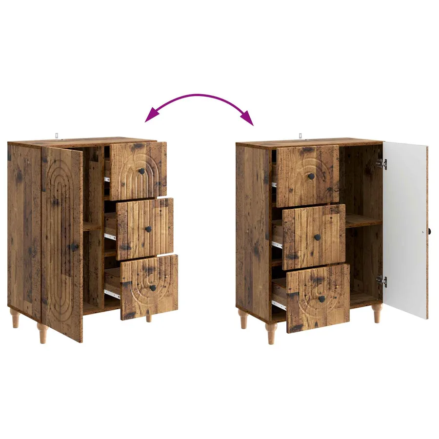 Buffet Bois ancien 66 x 34,5 x 90 cm Bois d'ingénierie - 8