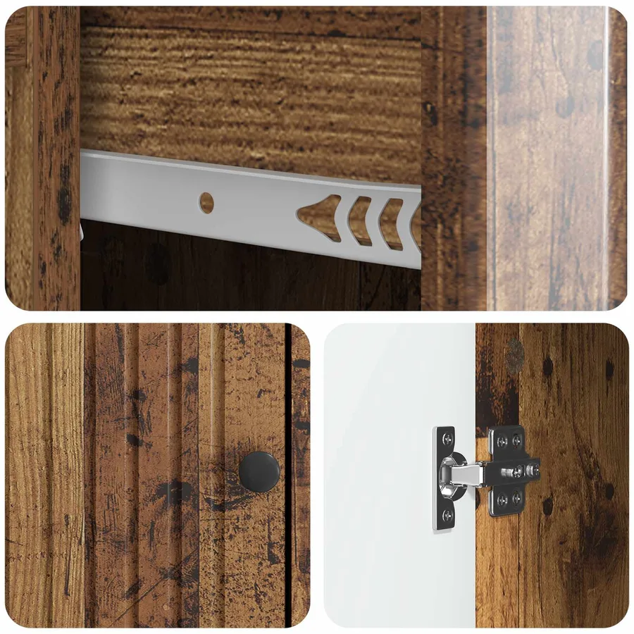 Buffet Bois ancien 66 x 34,5 x 90 cm Bois d'ingénierie - 9